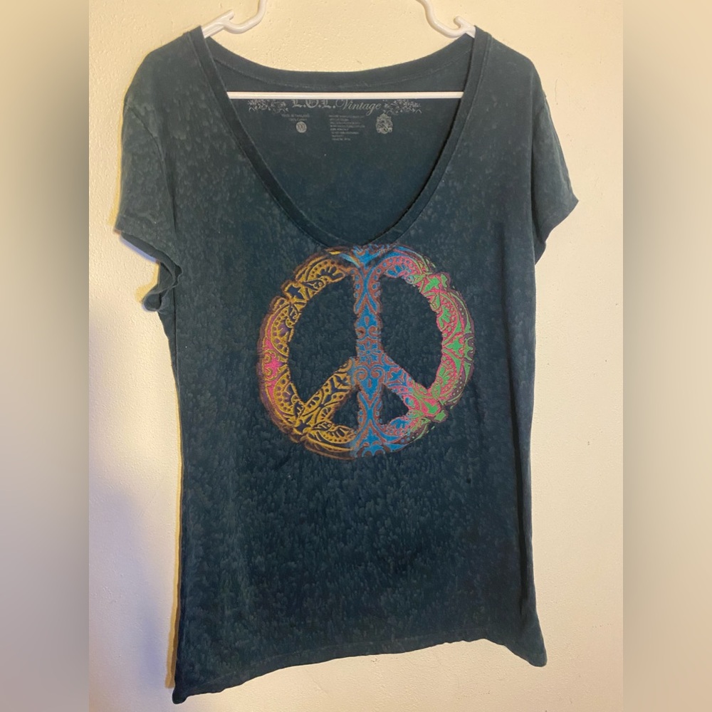 Soft peace v neck